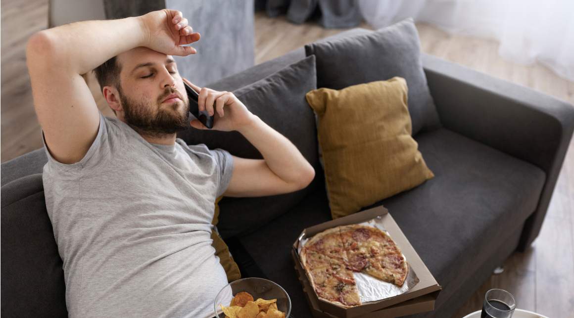 Somnoliento después de comer